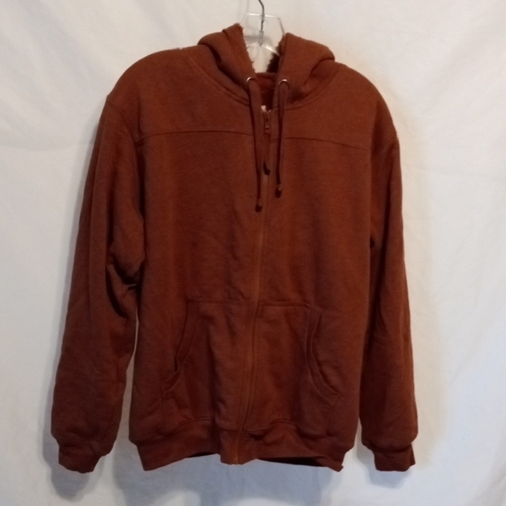 Women's Sherpa-Lined Fleece Zip-Front Hooded Sweatshirt - Picture 6 of 9